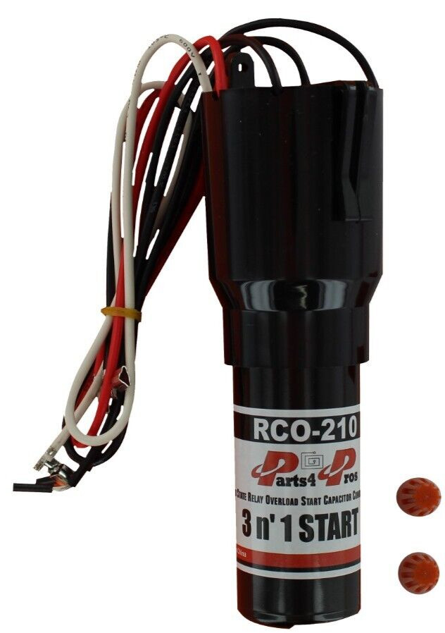 RCO210 3 in 1 Relay Hard Start Capacitor Kit For Refrigerator 1/2 HP 115VAC