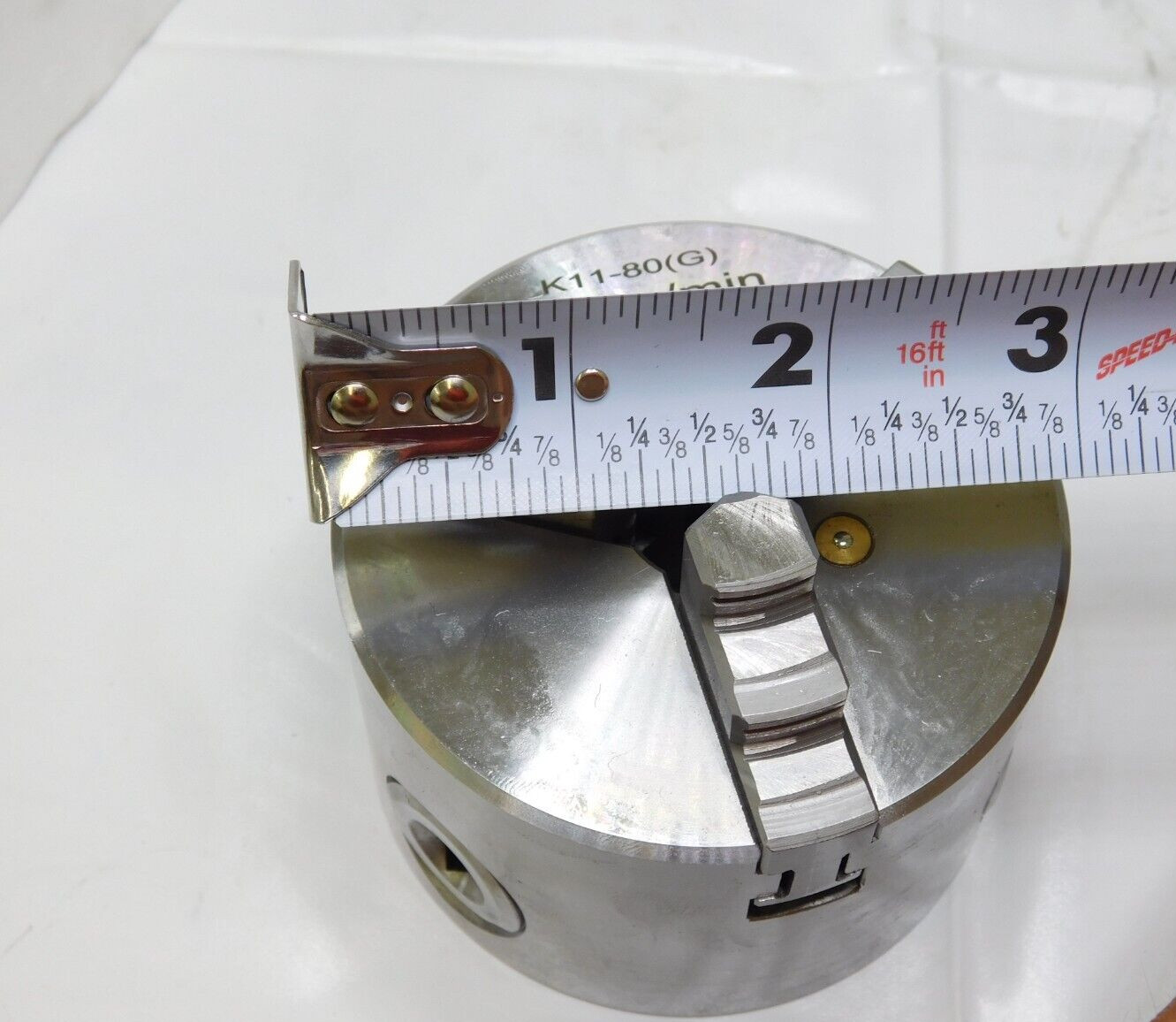 Manual Lathe Chuck Self-Centering Plain Back 3″ Diam X 3 Jaws K11-80(G)