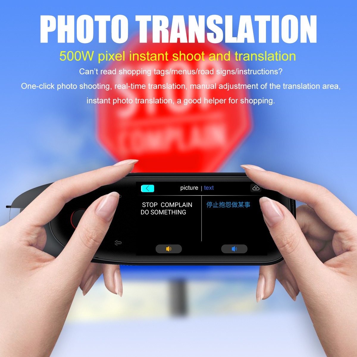 Quad Core Language Scanning Pen Offline Dictionary Noise Reduction Recording