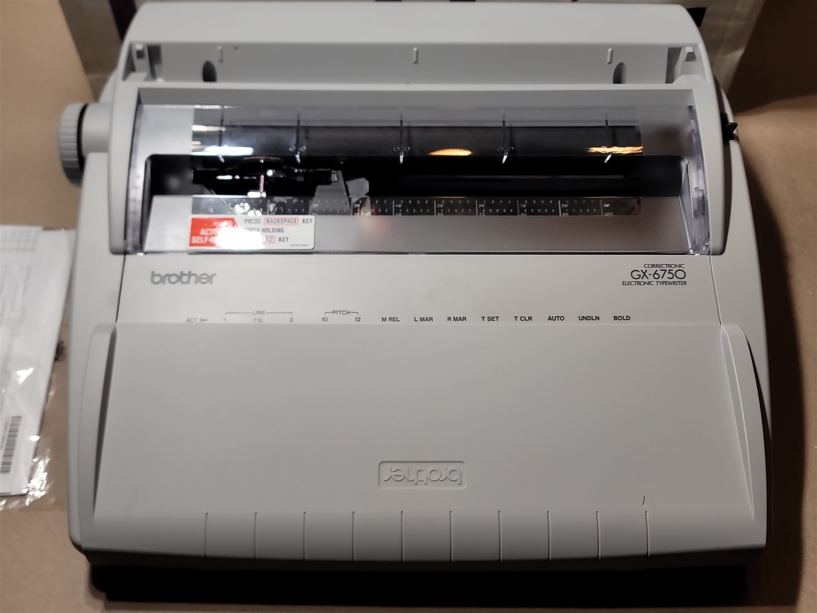 Brother Correctronic Electronic Typewriter, Model GX-6750, Lot D