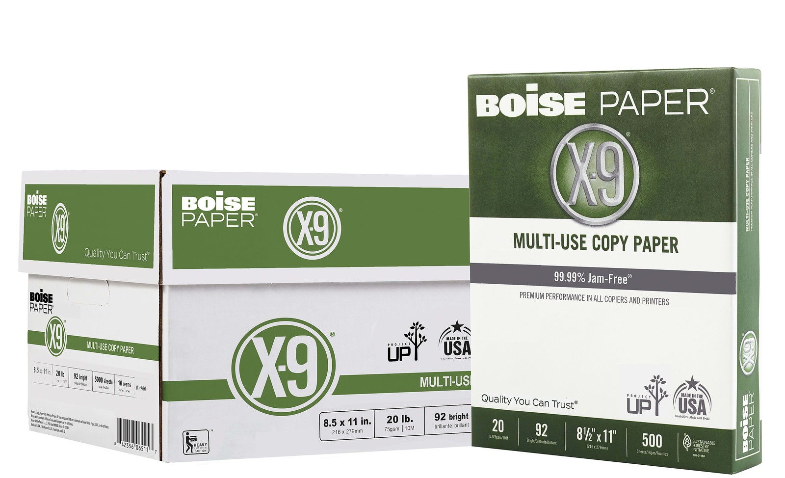 Boise X9 Printer & Copy Paper, 10 Reams, White, Letter (8.5″ x 11″), 5000 Sheets