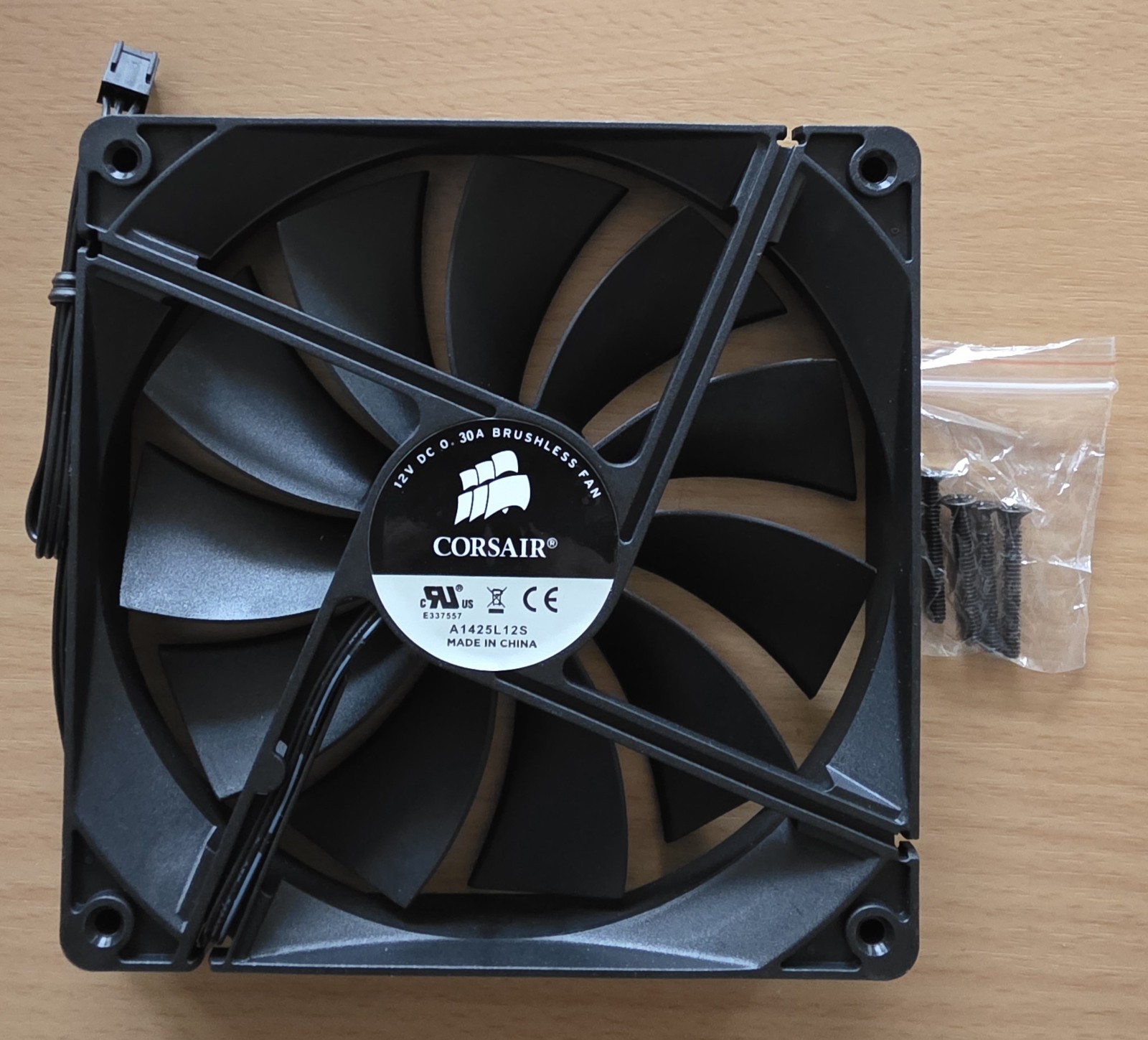 NEW Corsair Brushless Cooling Fan A1425L12S 12V DC 0.30A 3Pin CPU Power Supply
