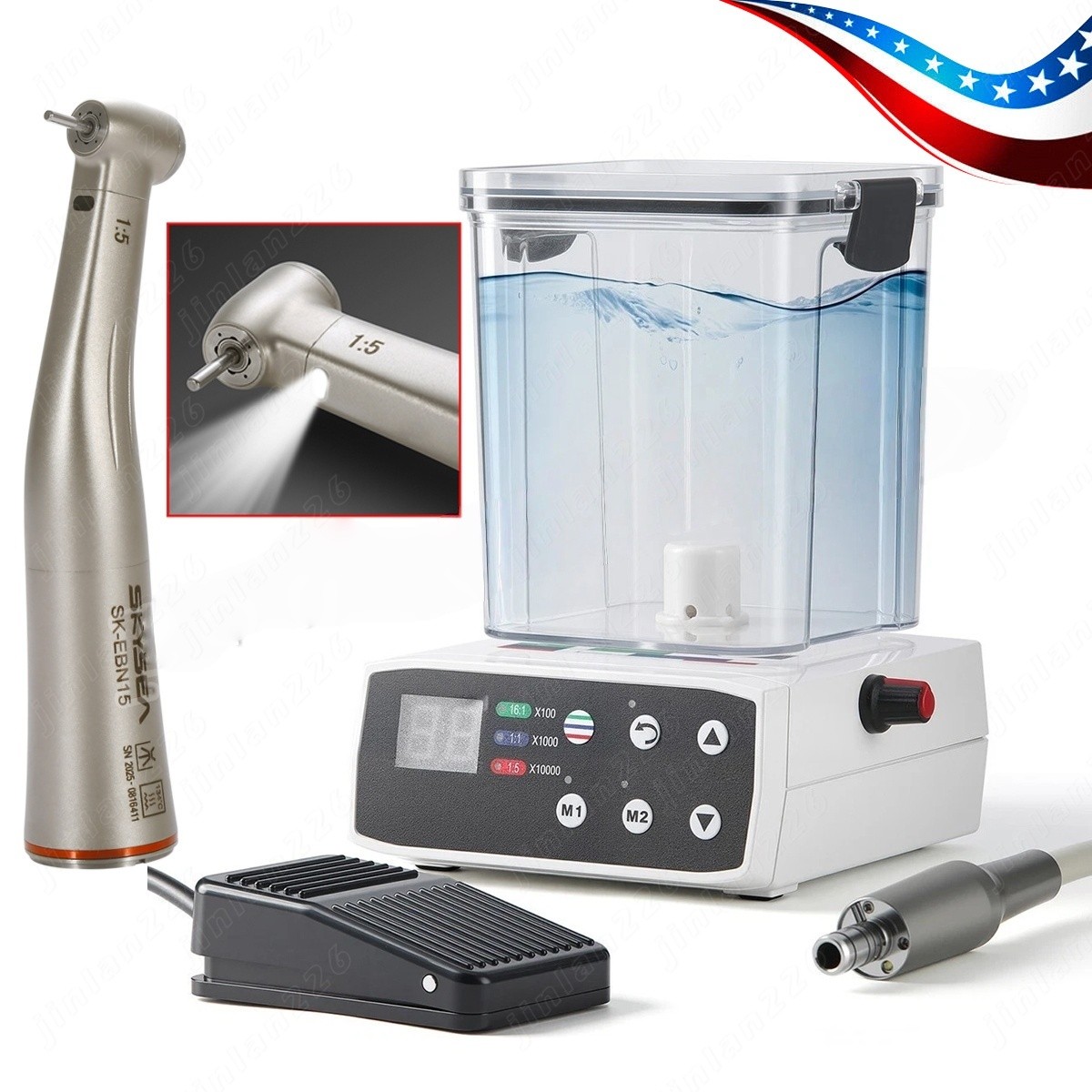 SKYSEA Electric Dental Motor +1:5 High Speed Handpiece Contra Angle