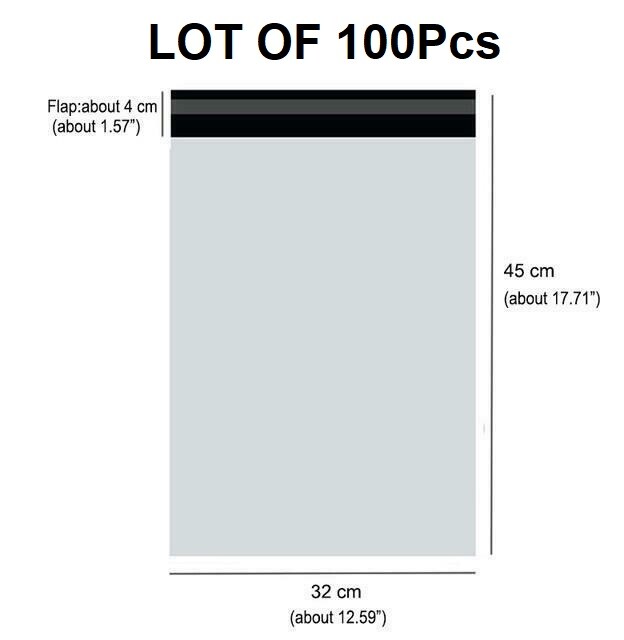 100(12.5″x16.5″)Light Poly Mailer 2 Mil Shipping Mailing Packaging Envelope Bags