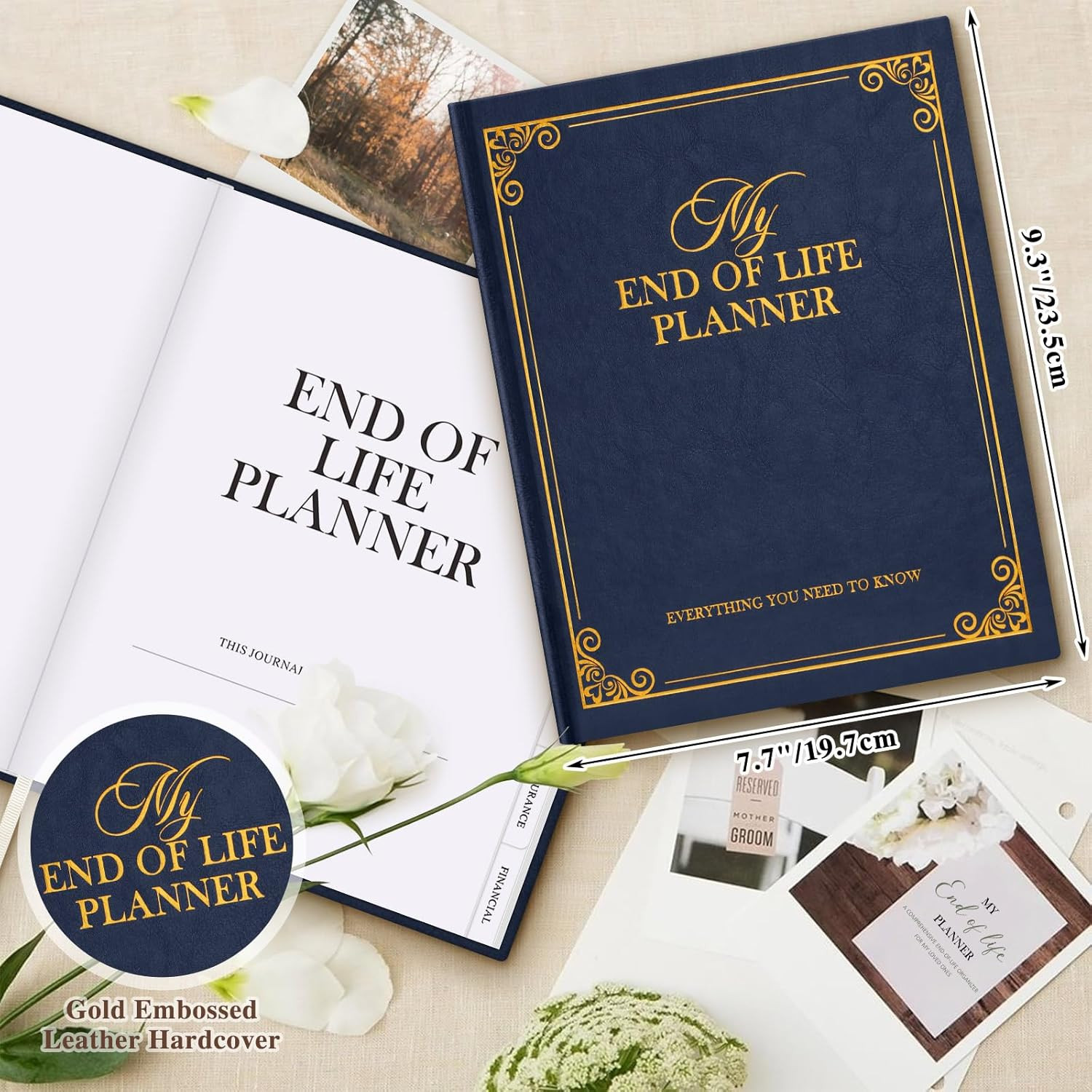 End of Life Planner Death Organizer with Tabs, Final Wishes & Financial Estate P