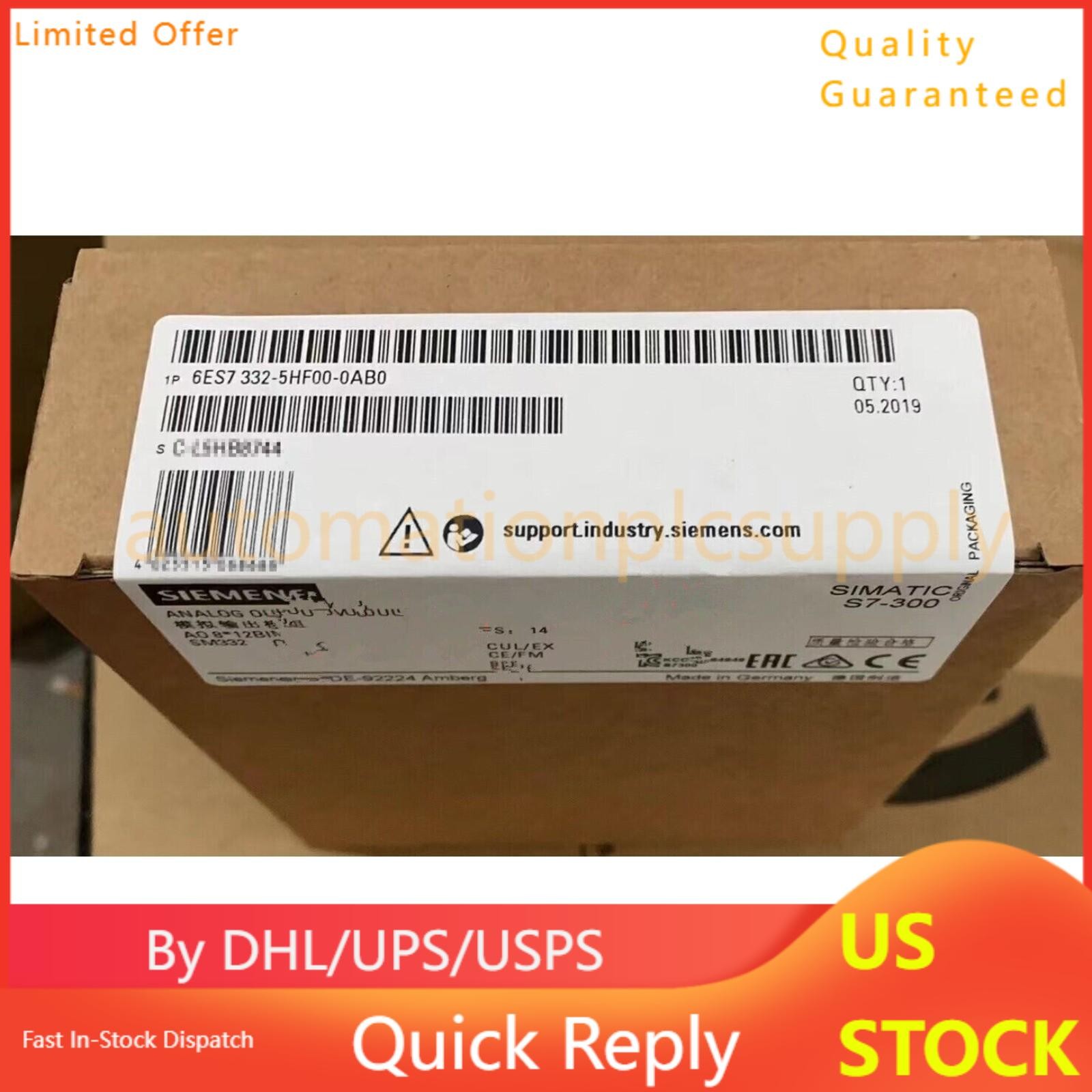 New Siemens 6ES7322-5HF00-0AB0 6ES73225HF000AB0 S7-300 Digital output SM 322