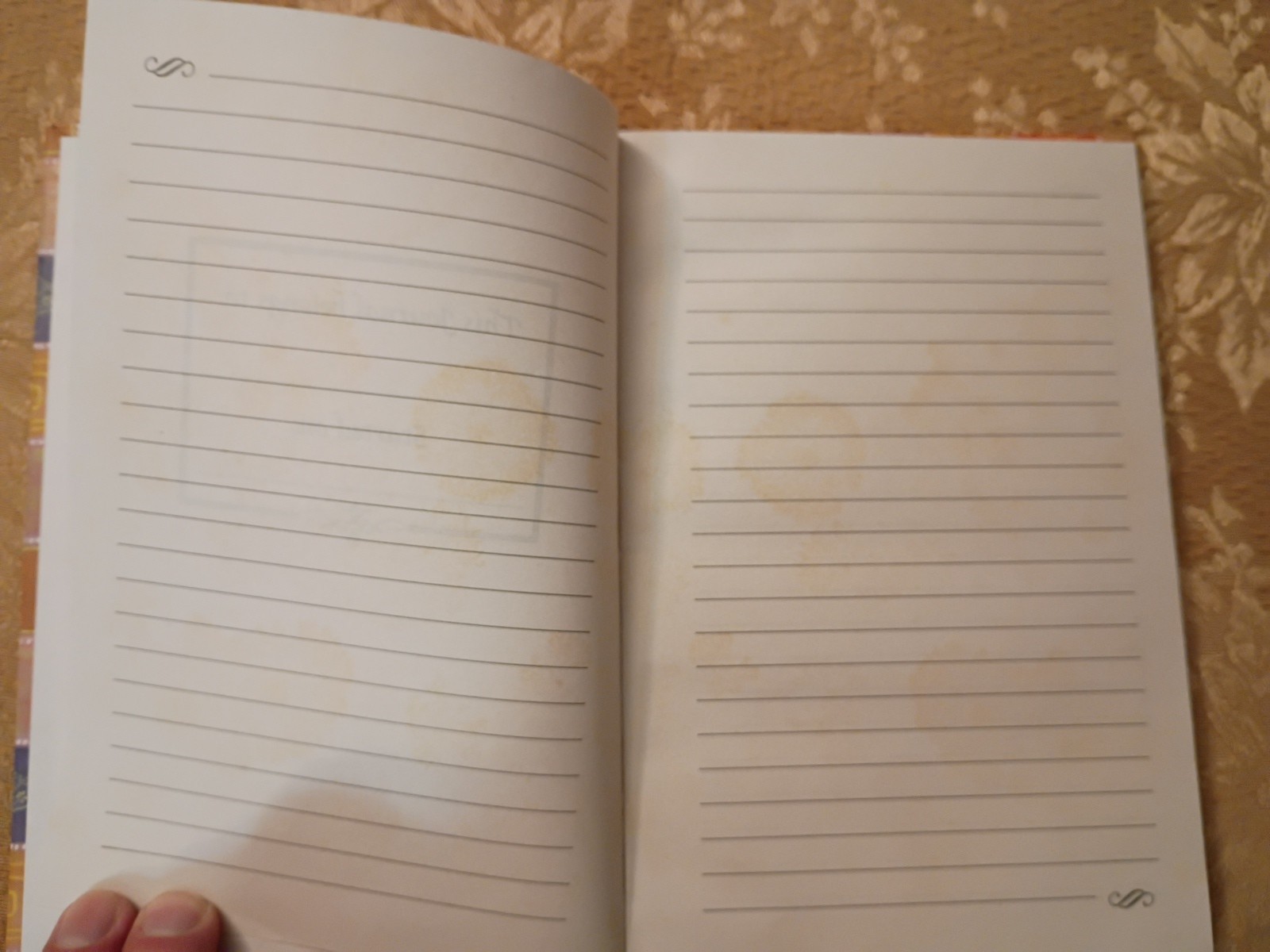 2002 Martin Designs Blank Lined Journal Hardcover Purple Patterned Diary Book