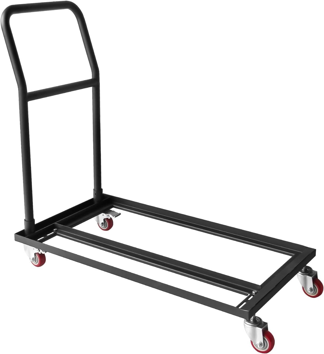 Folding Chair Rack Cart Heavy Duty Steel Dolly Storage Up To 36 Chairs Black