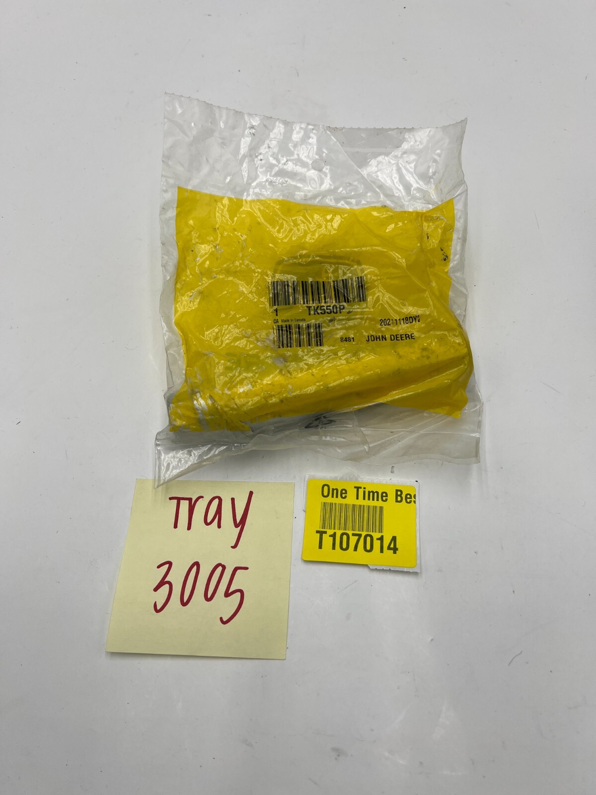 OEM John Deere TK550P Tooth Retention Pin Fastener, 5.8 in L x 1.5 in H, 1.44lb