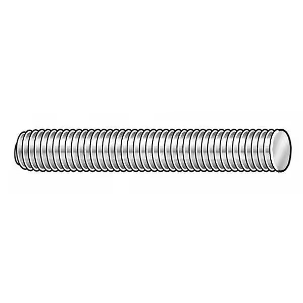Manufacturer Varies Fully Threaded Rod, 9/16″-12, 12 in, Steel, Grade 2, Plain