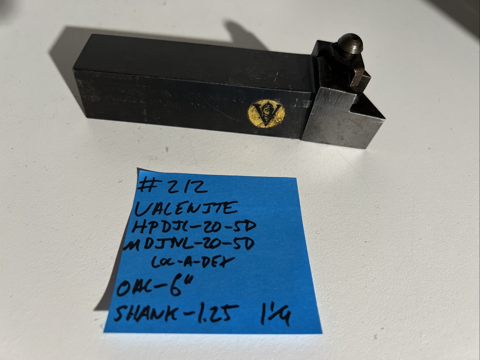 valenite HPDJL-20-5D Indexible Carbide Lathe Toolholder MDJNL 6”OAL 1.25”Shank