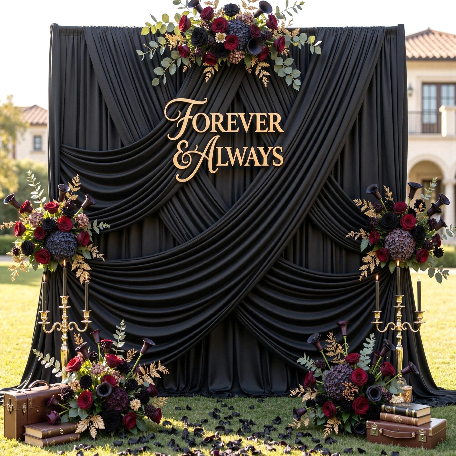 12ft x 10ft Black Backdrop Curtains for Parties, Wrinkle Free 2 Panels Photo …