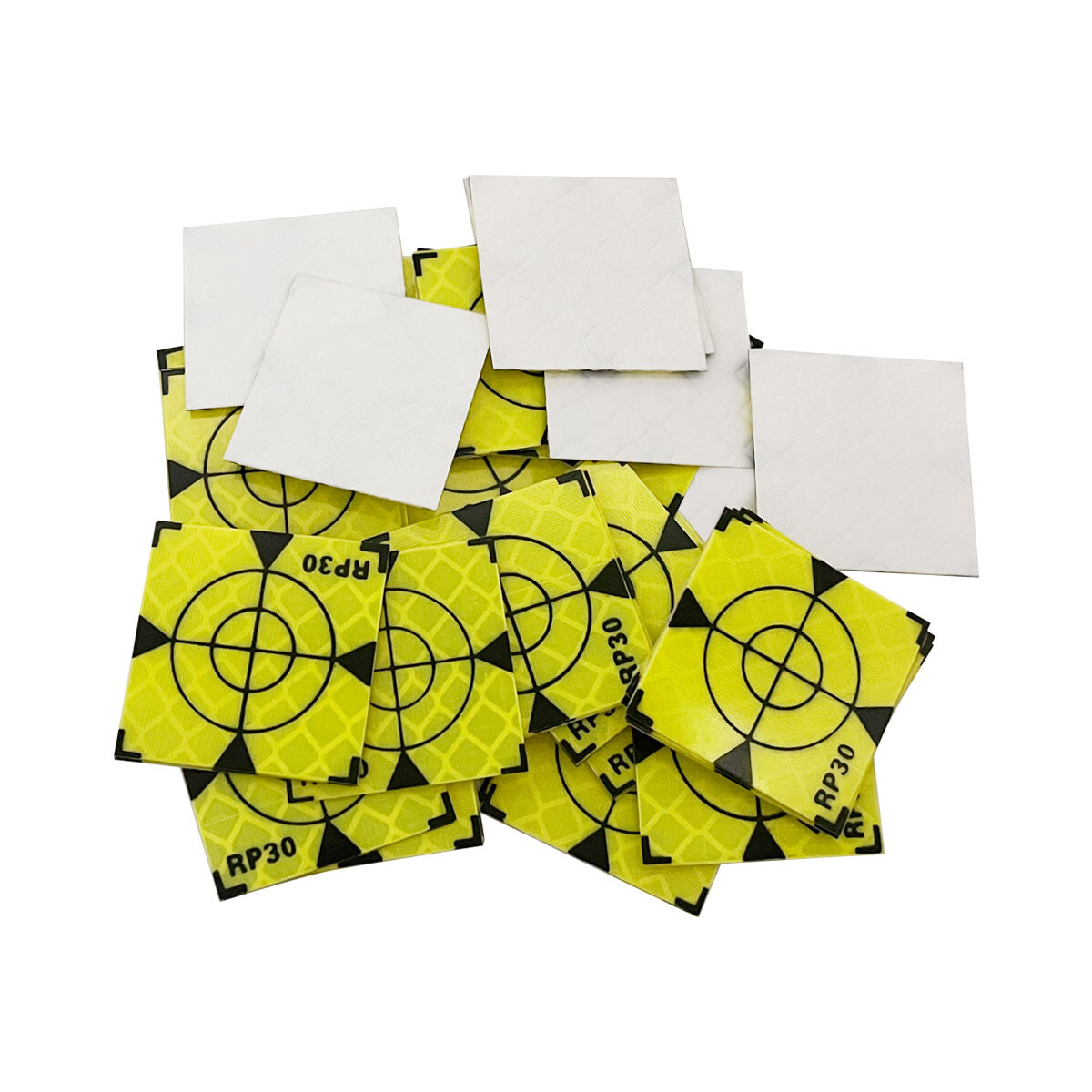 100PCS Green Reflective Sheet Triangles 30x30MM Reflector Target Tape Surveying