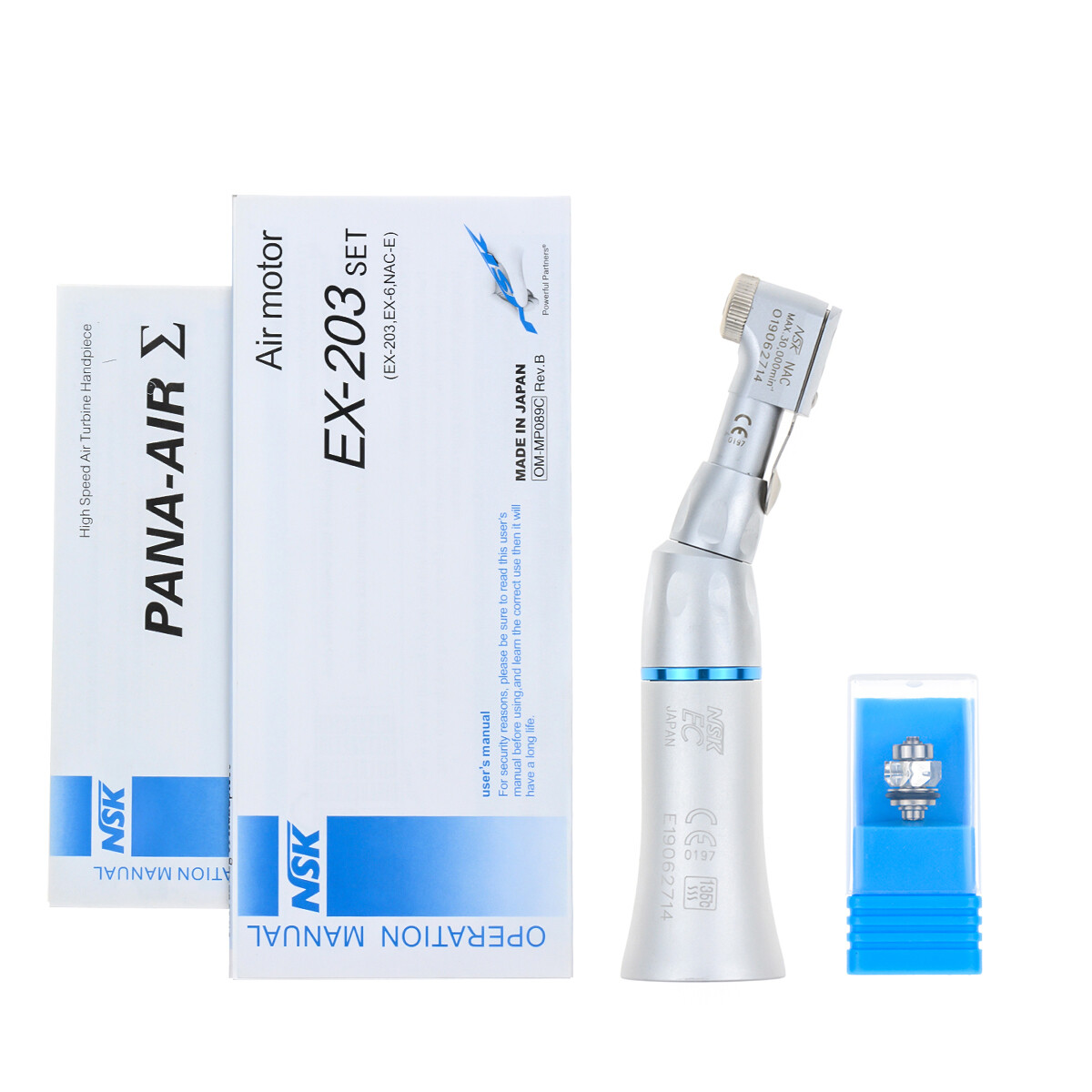 NSK Type Dental PANA MAX High Speed Handpieces Push Button+Low Speed EX203C 4/2H