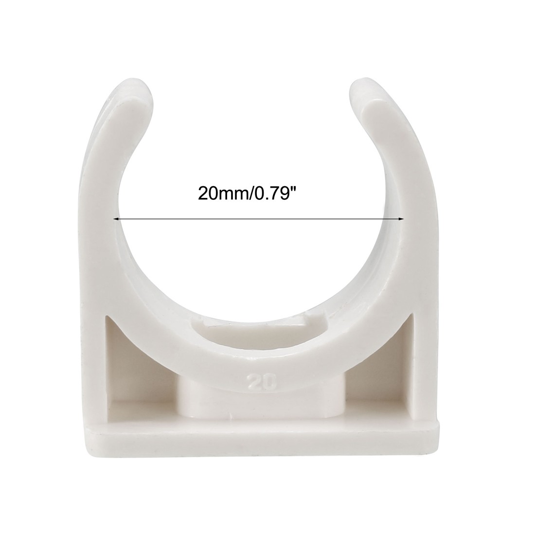 PVC Water Pipe 20mm Clamps Clips Fit for 20mm/0.79 Inch OD TV Trays 20Pcs