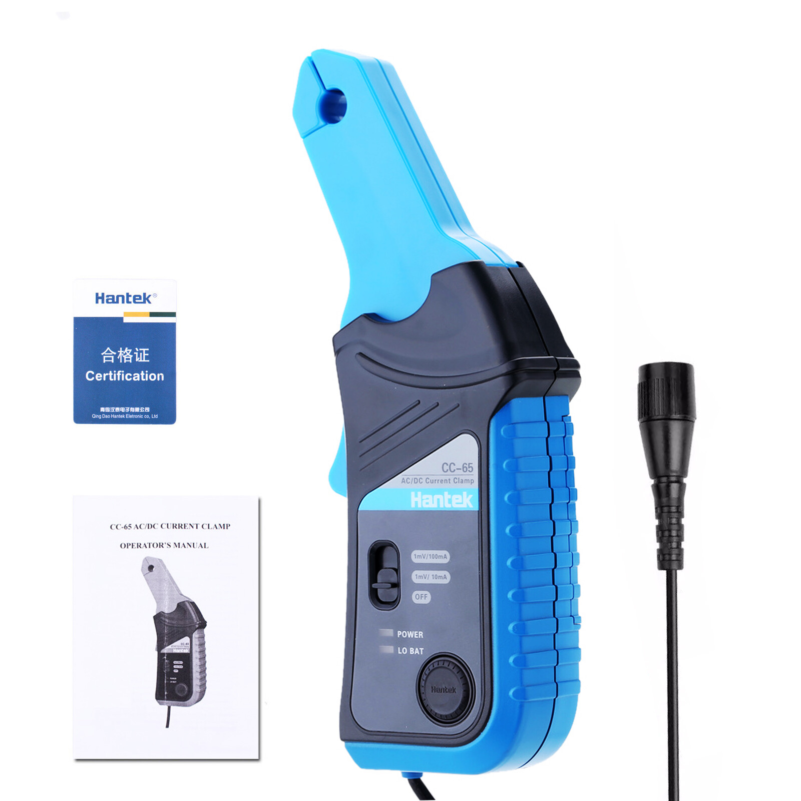 Hantek CC-65 AC/DC Digital Current Clamp Meter with BNC Connector 20KHz 65A