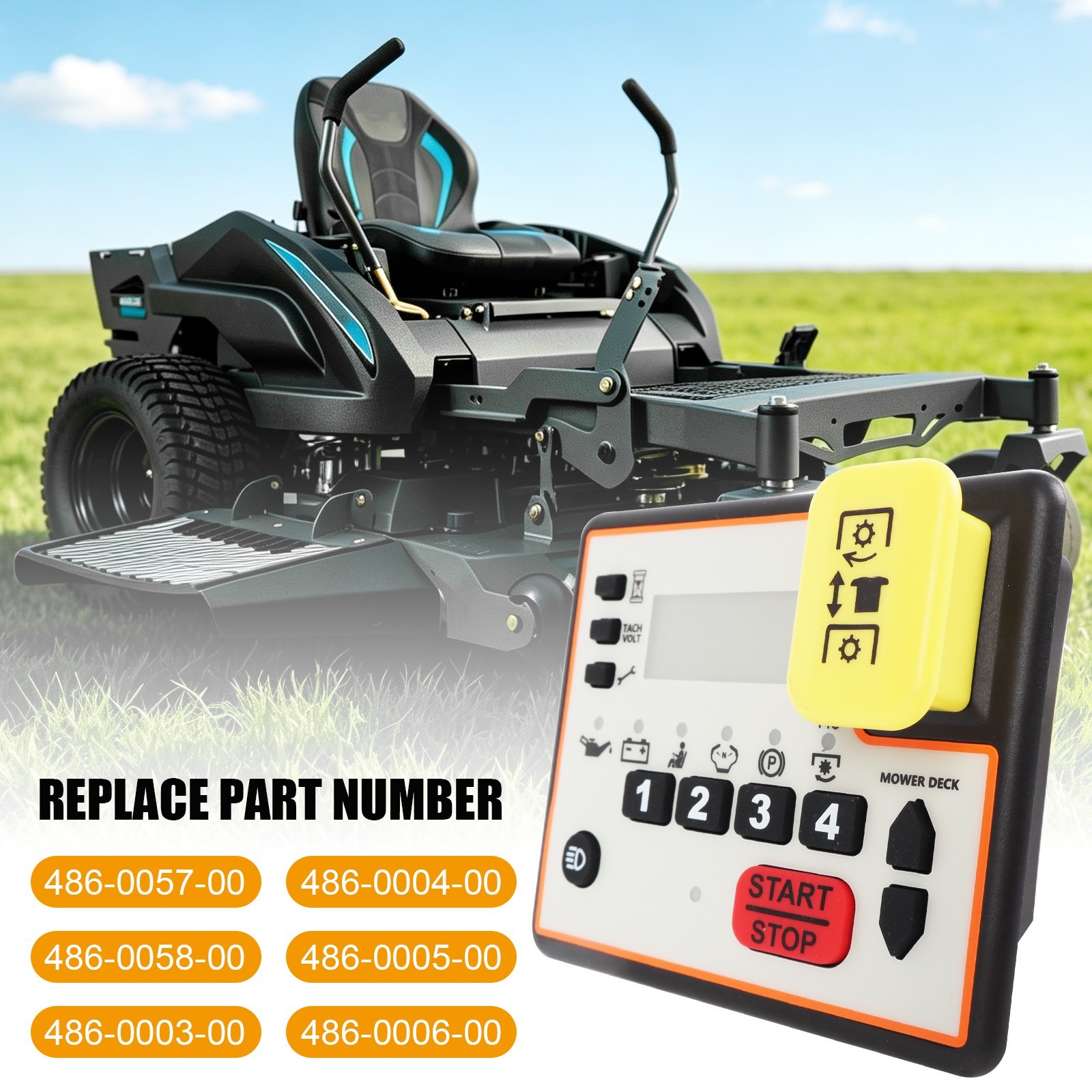 Control Panel Console Keypad 486-0058-00, 486-0057-00 for Spartan Mower Carb
