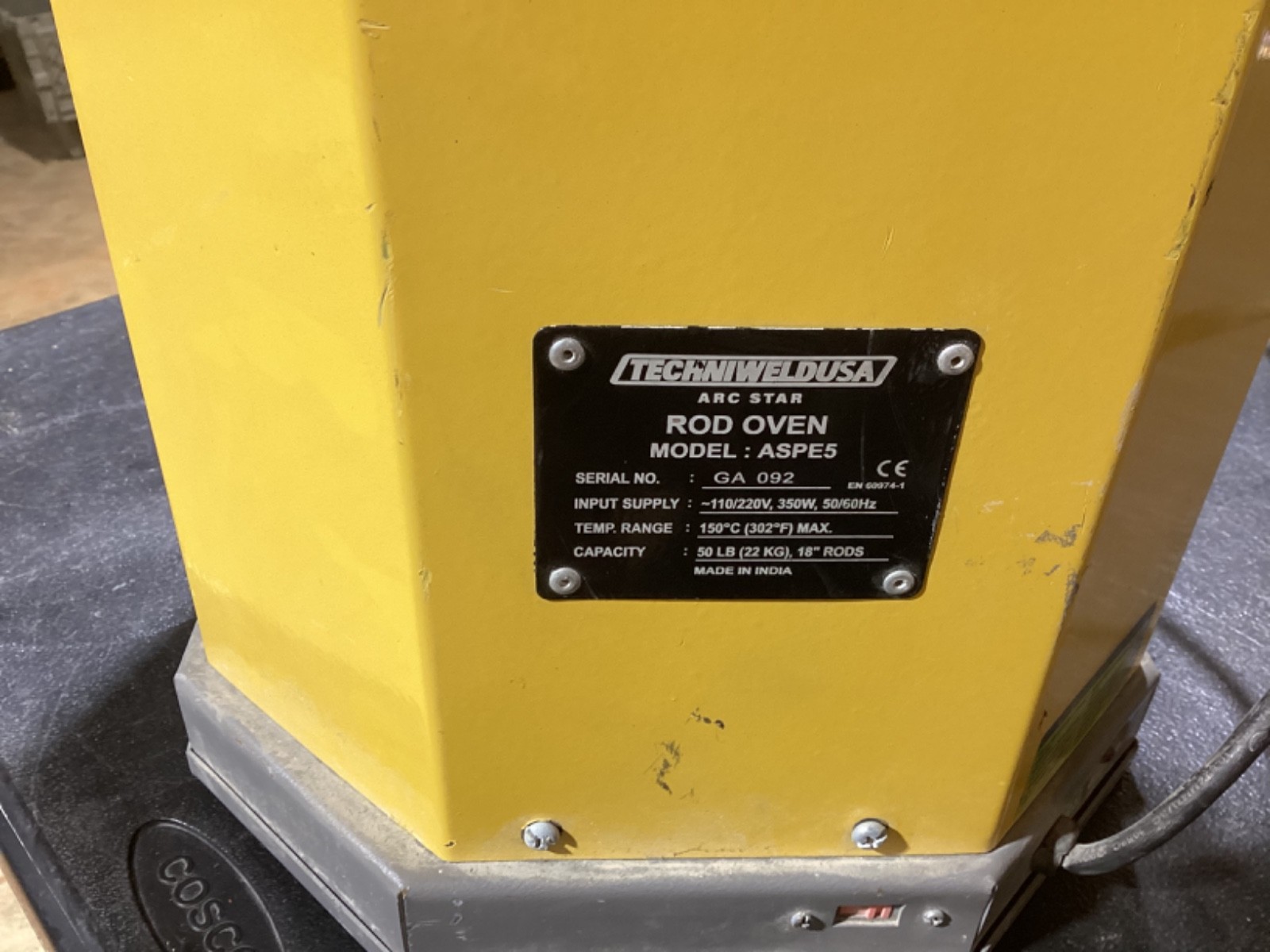 Techniweld US Welding Rod Oven 50lb Capacity 110-220v 302 F Max Model ASPE5
