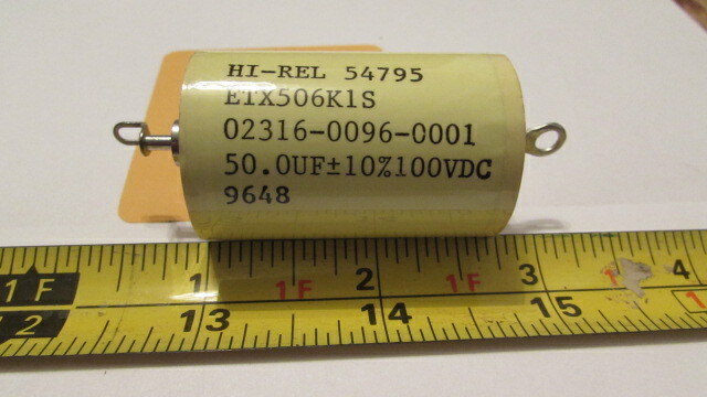 50.0uF 10% 100V ETX506K1S HI-REL Metalized Polyester Film Capacitor (1pc) USA
