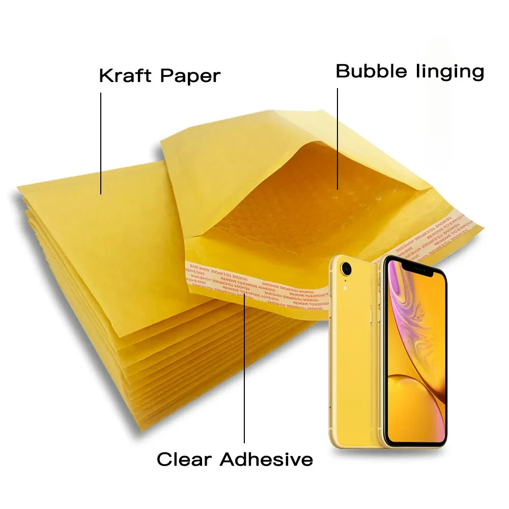 Coolpkg 50 pcs #00 5×10 Kraft Bubble Padded Shipping Envelopes Mailers 5*10
