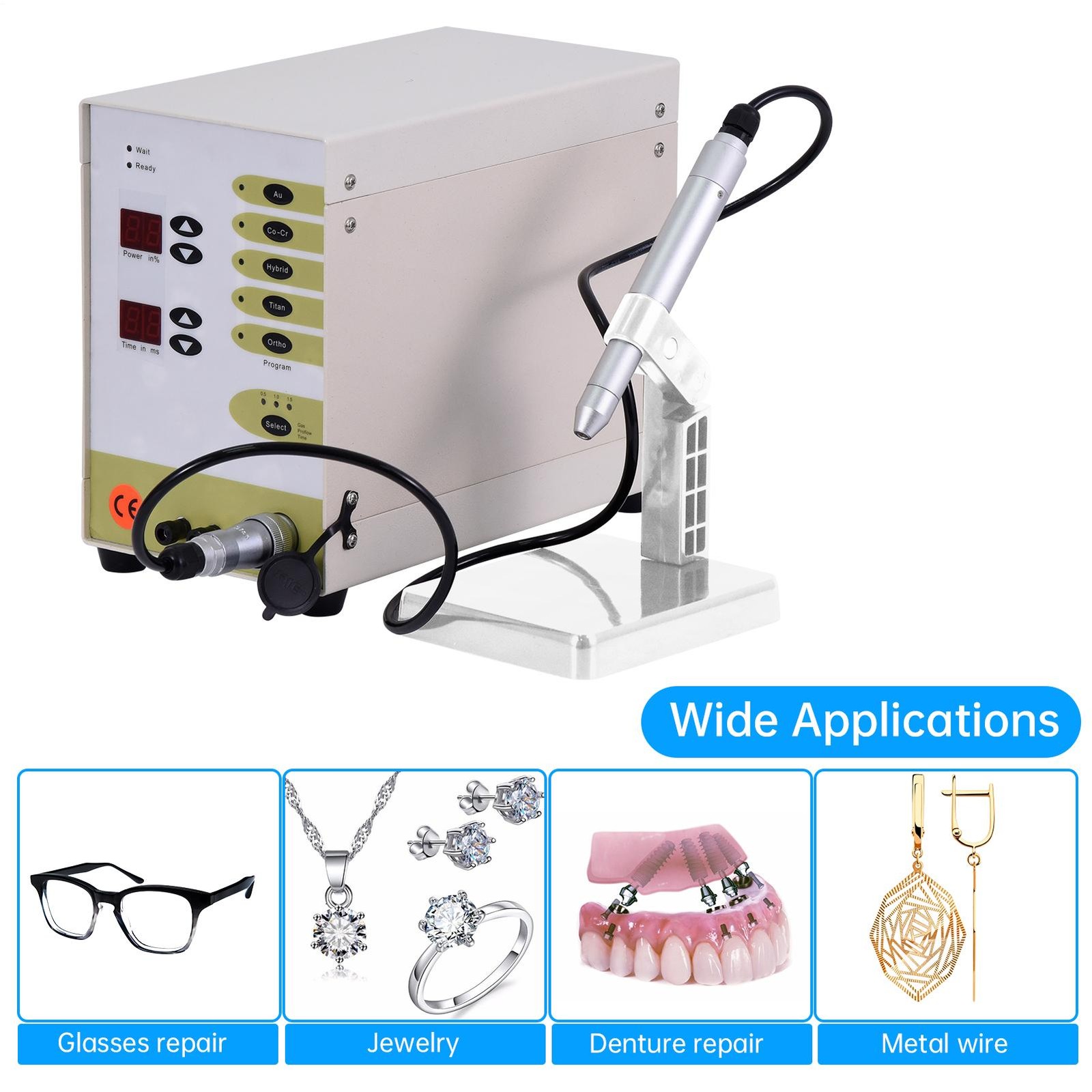 Jewelry Spot Welding Machine, 110V 60Hz Pulse Argon Arc Permanent Jewelry Welder