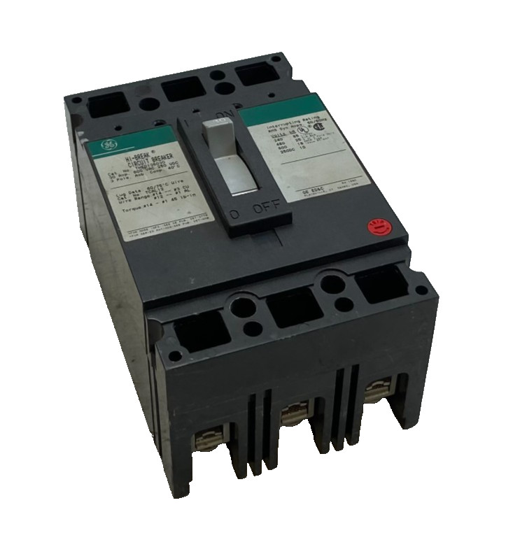 GENERAL ELECTRIC THED136030 Circuit Breaker 3 Poles 600 Vac 30 Amps