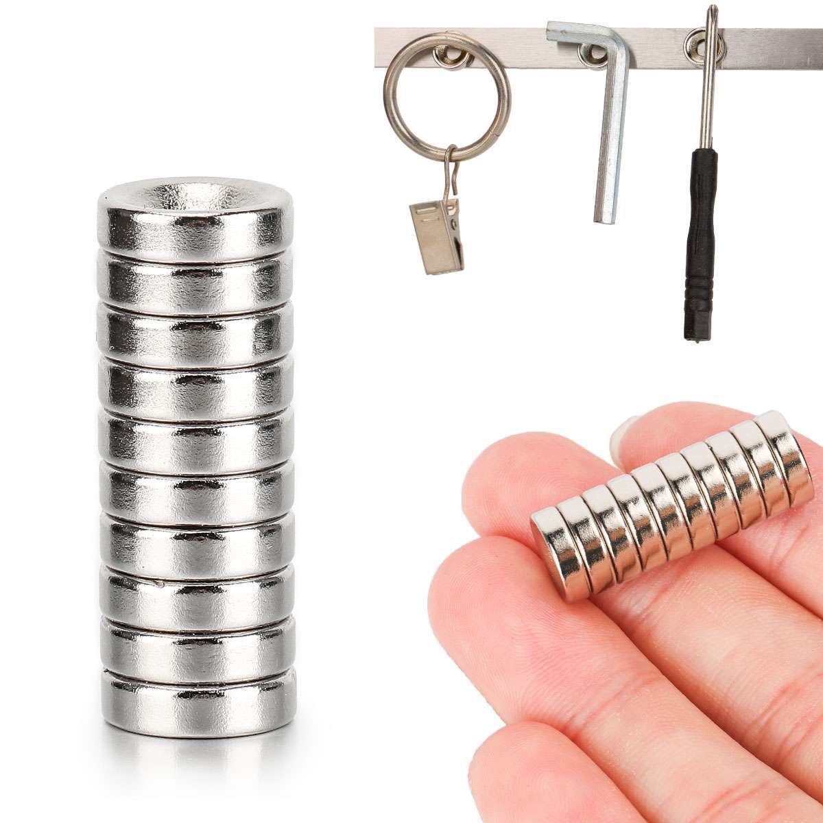 25 50 100Pc Strong Countersunk Ring Magnets 10*3mm Rare Earth Neodymium 4mm Hole