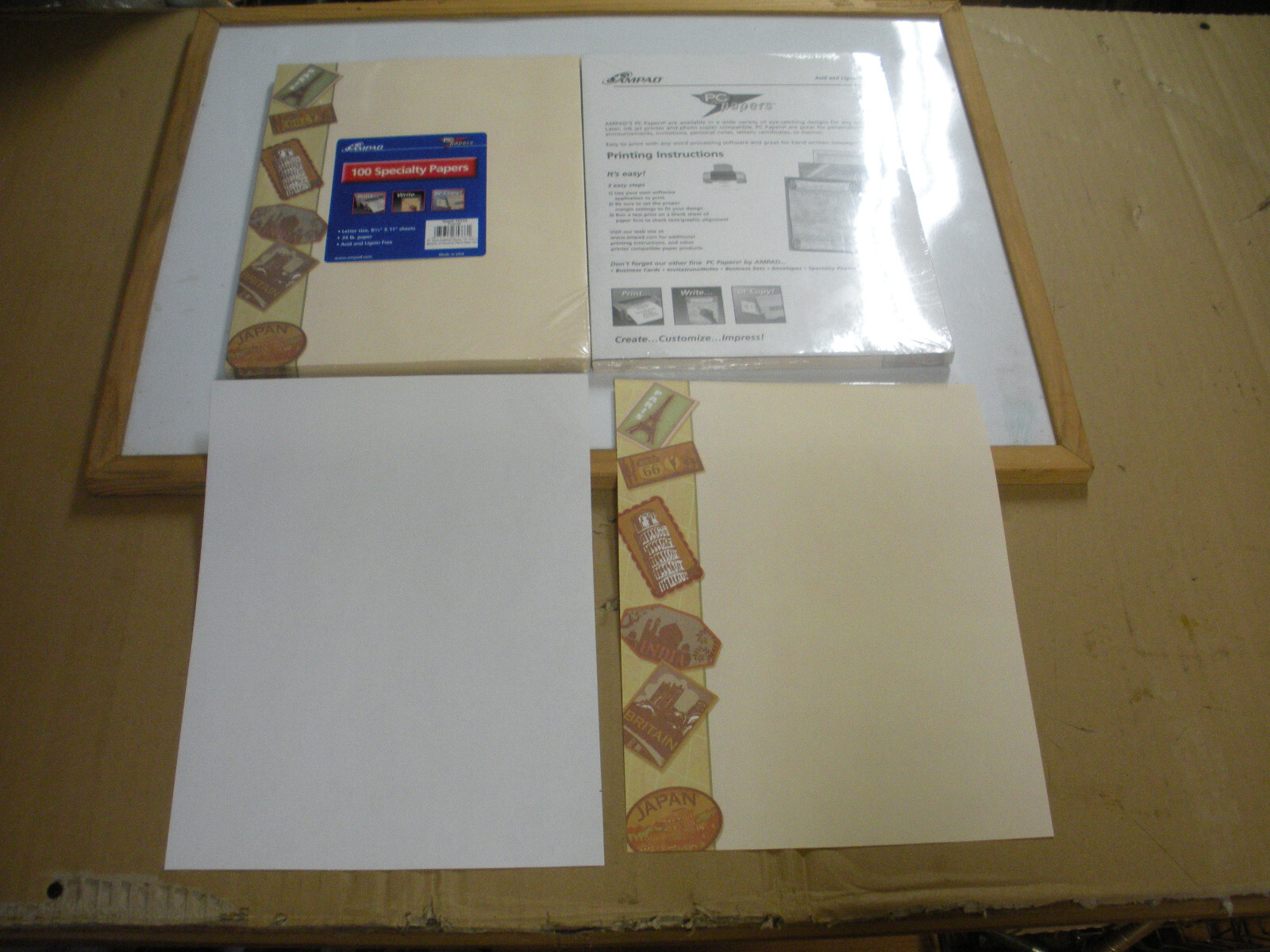 Ampad Specialty Paper colored 1 side 100ct 8 1/2 x 11 Inch 24 Lb. Acid Free copy