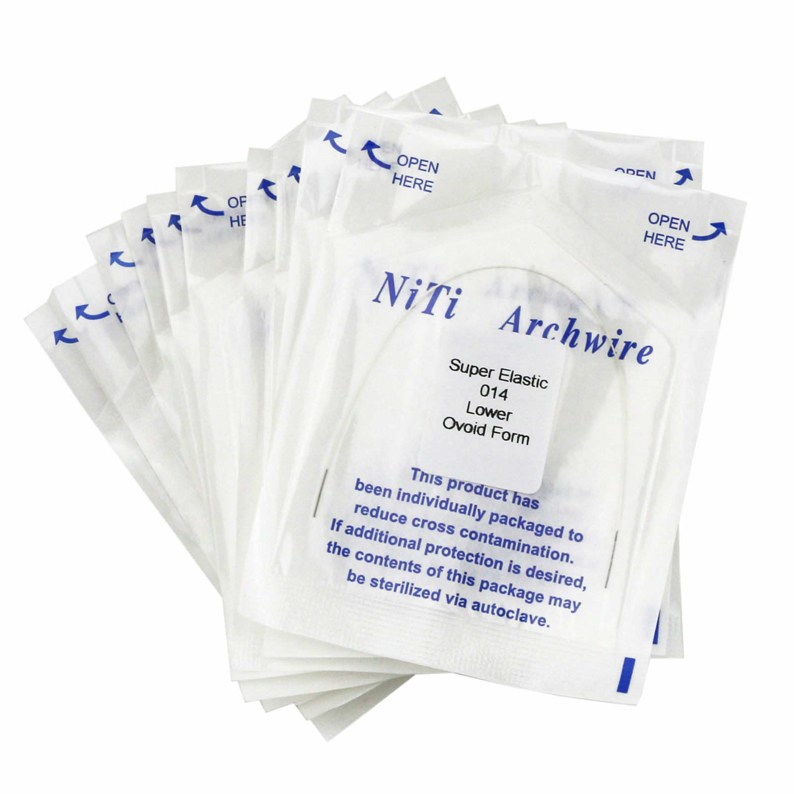 40 Pcs Dental Color Coated Niti Arch Wire Round Super Elastic Upper/Lower