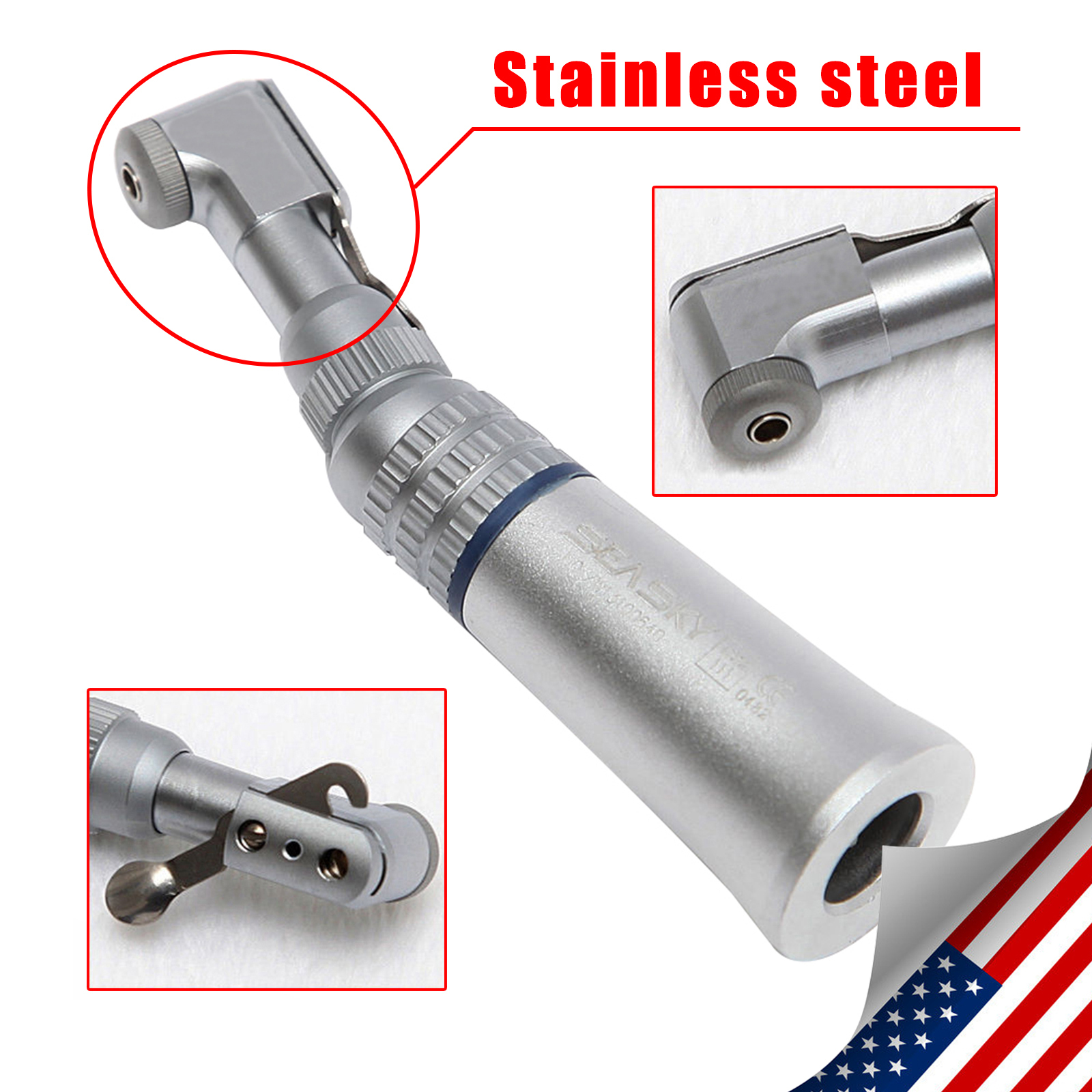 Dental Contra angle Handpiece Latch E type Slow low speed Fit NSK Motor YPWJ