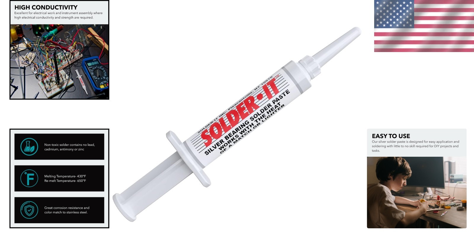 Durable 7.1g Silver Solder Paste for Metalwork – Ideal for Electronics & Jewelry