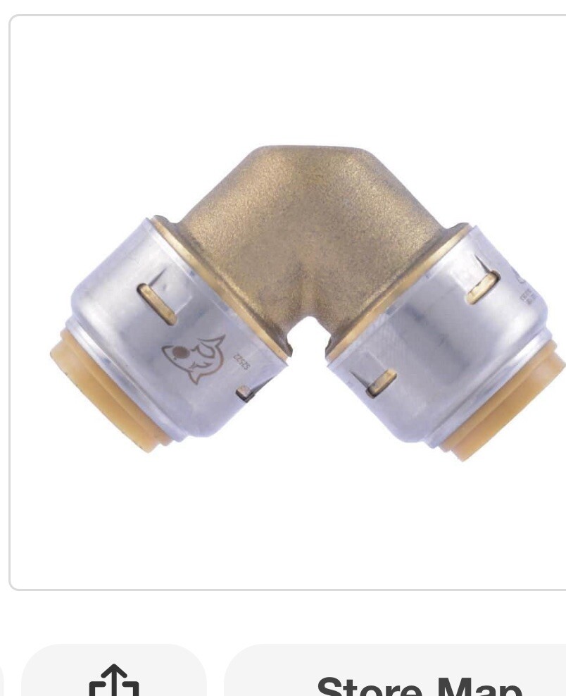 SharkBite MAX 1/2 in. Brass 90-Degree Push-to-Connect Elbow Fitting, UR248A