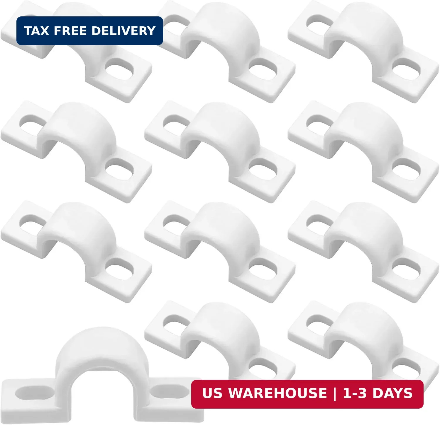 12Pcs Wire Shelf Loop Clips, 8.5mm Wire Shelf Wall Mounted Clips Wire Shelving B