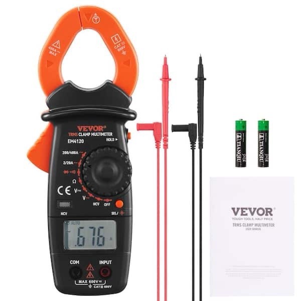 400 Amp Digital Clamp Meter AC DC Multimeter True RMS Auto Ranging NCV