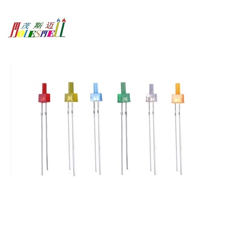 2mm flat top LED diffused Red Yellow Blue Green White Orange Leds Diodes Light