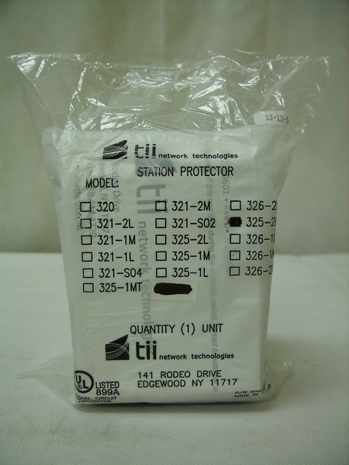 TII 54009401 / 325-2M Totel Failsafe TFS Telephone Station Protector – Sealed
