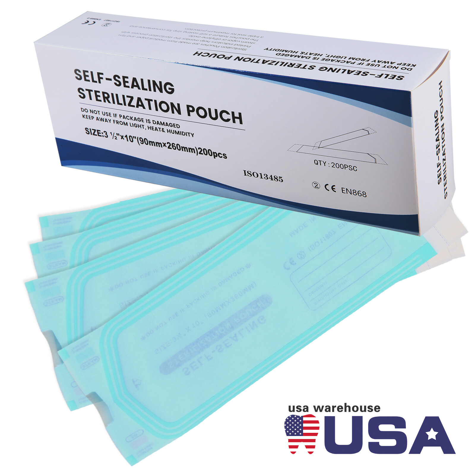Up to 7000 Sterilization Pouches 3.5 «x 10 » Dental Medical Self Seal Pouch Bags