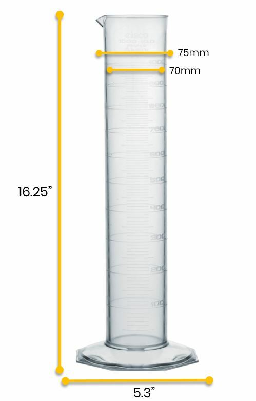 Measuring Cylinder, 1000ml – Class A – TPX – Eisco Labs