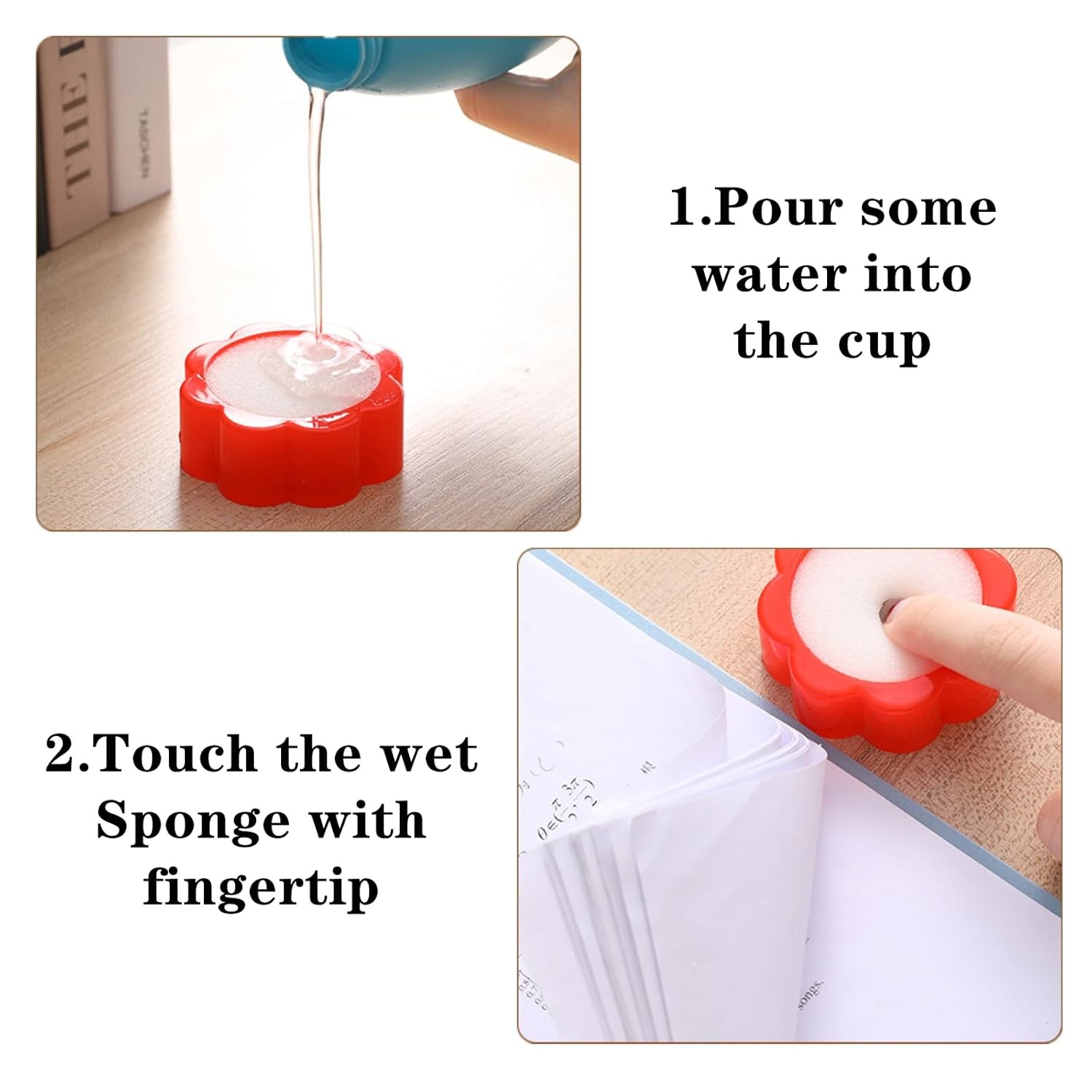 6 PCS Finger Moistener Sponge Fingertip Wet Sponge for Money Counting