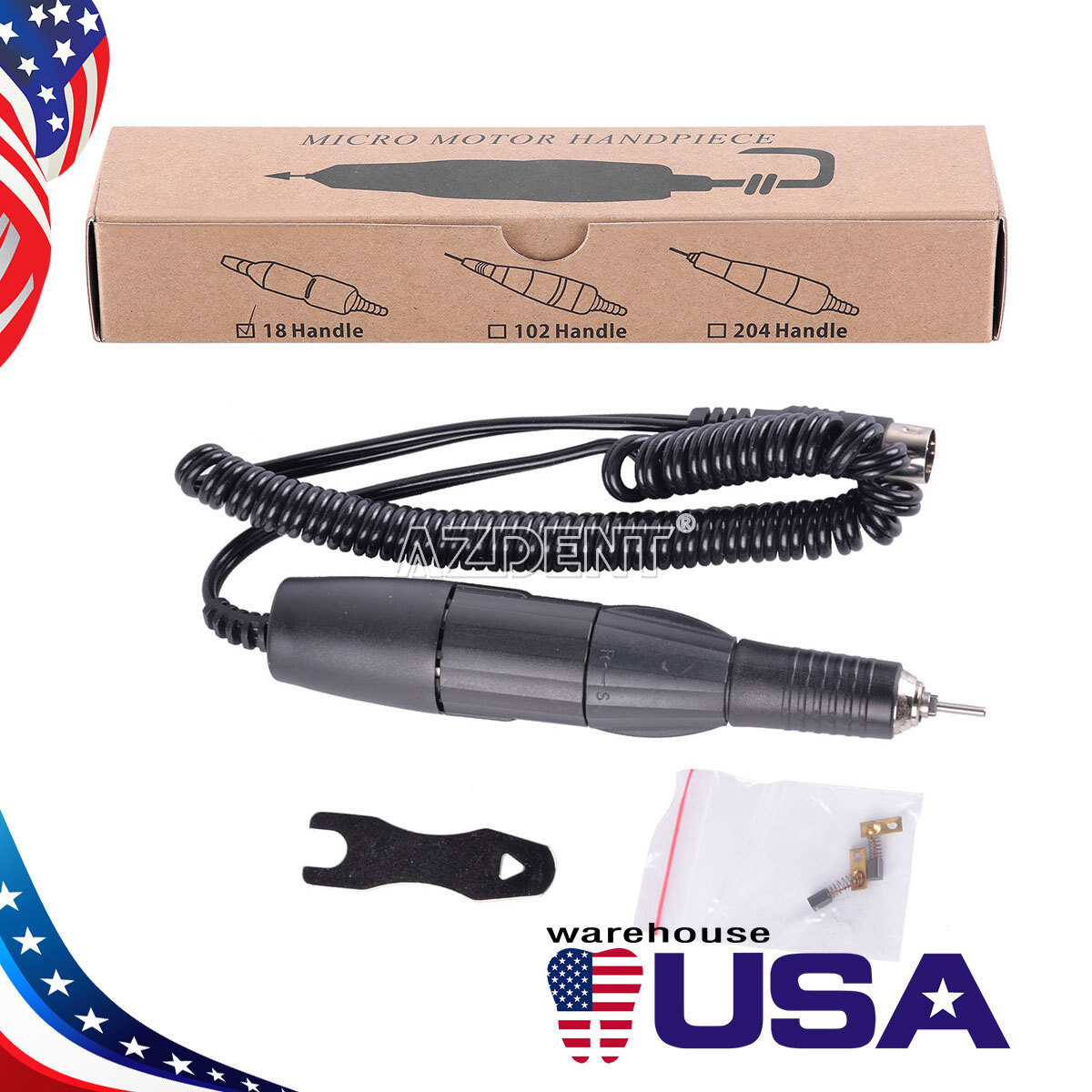 Dental Lab Marathon Electric Micromotor Polishing Unit +35K rpm Motor Handpiece