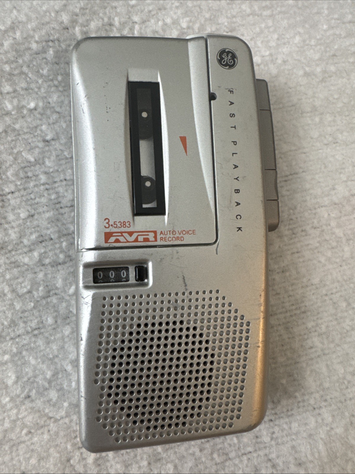GE 3-5383A Microcassette Recorder AVR Fast Playback Voice Recorder- Tested