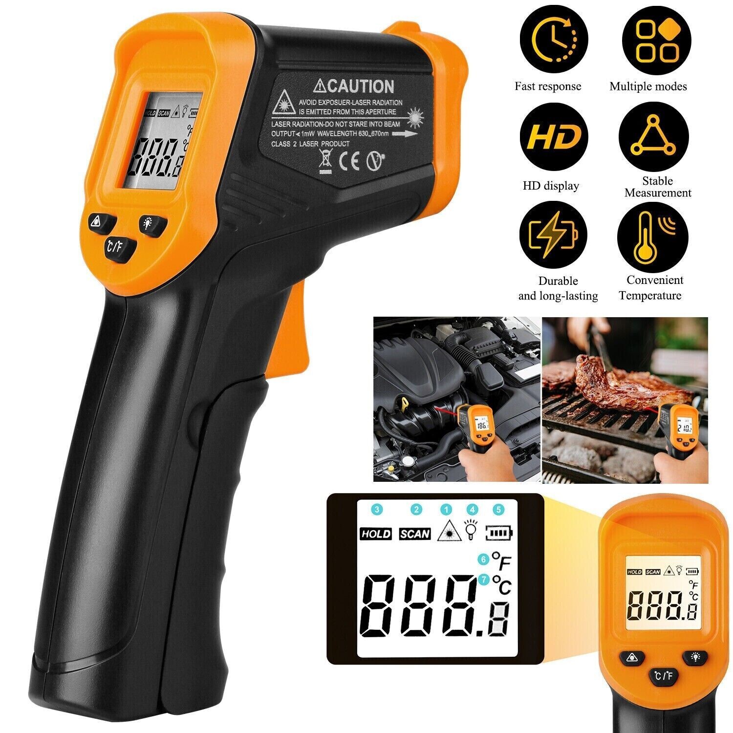 Infrared Thermometer Non-contact Digital Laser Infrared Temperature Gun