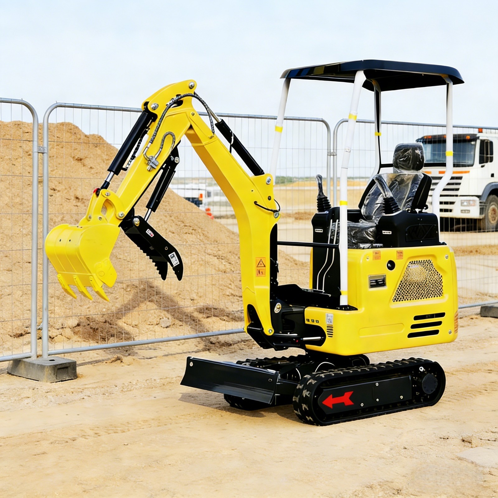 1.8TON Mini Excavator Kubota Engine Side Swing & Extendable Tracks 7 Attachments