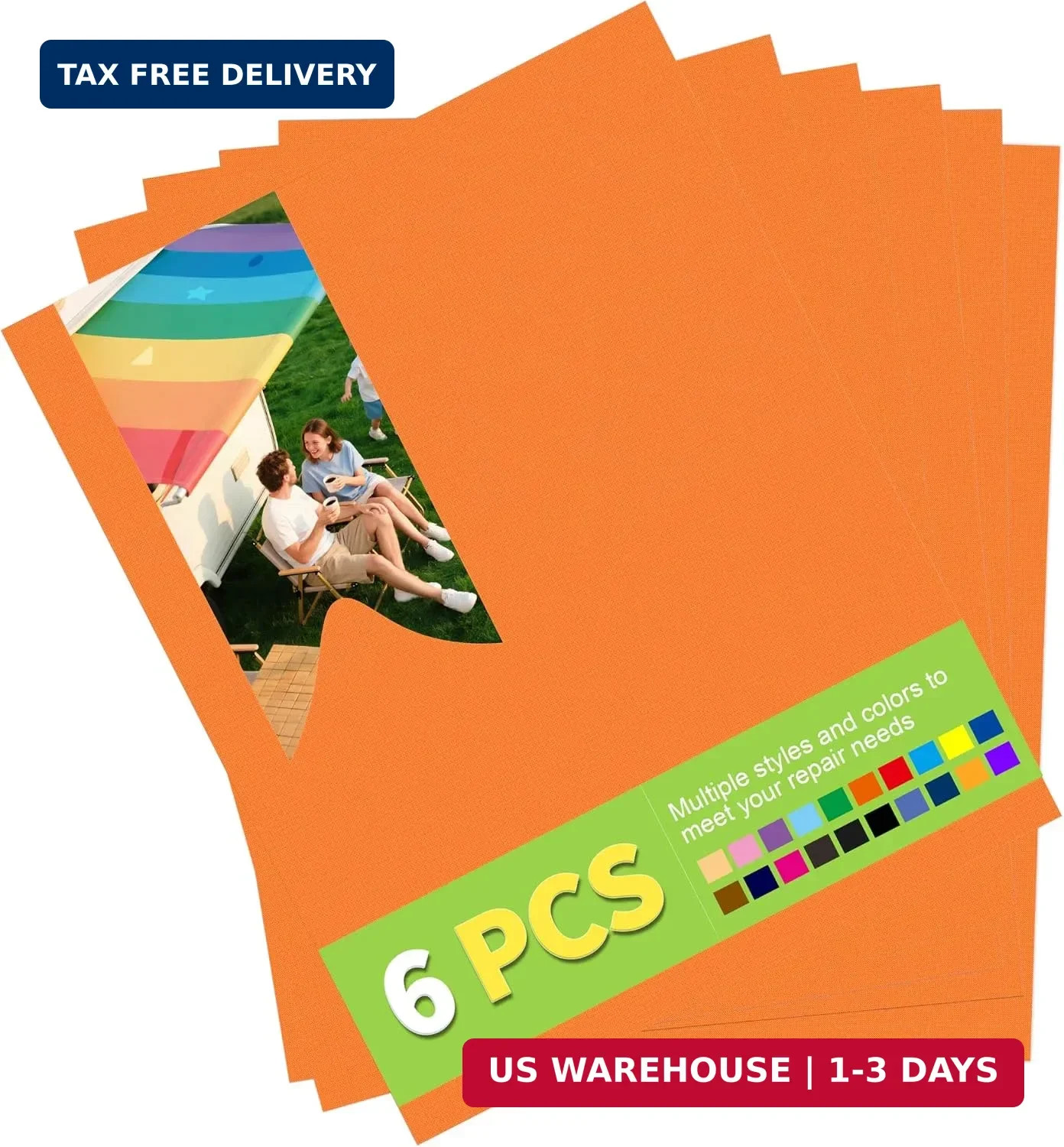 7x9in Nylon Repair Patch，Tent Repair Kit，Self Adhesive Waterproof Fabric Rep