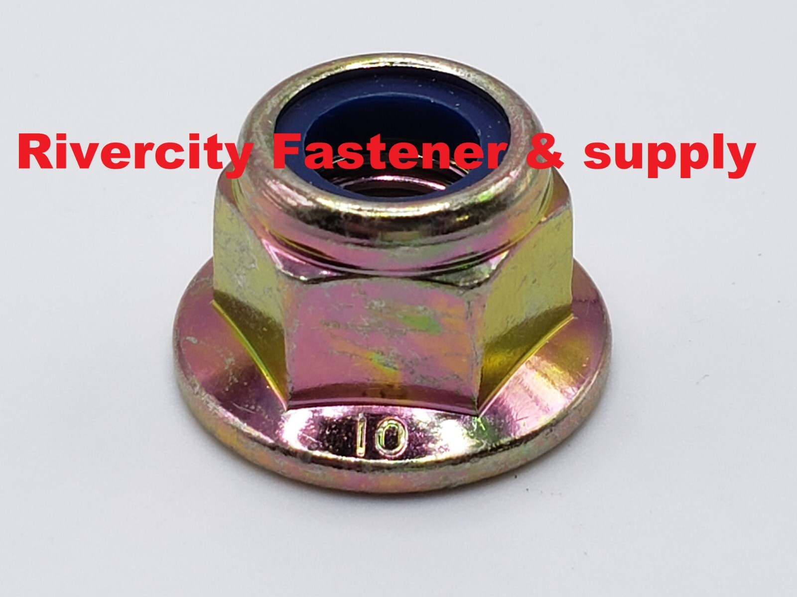 M12-1.75 Nylon Insert Flange Lock Nuts 12mm x 1.75 Flanged Stop Nut M12x1.75 ZY