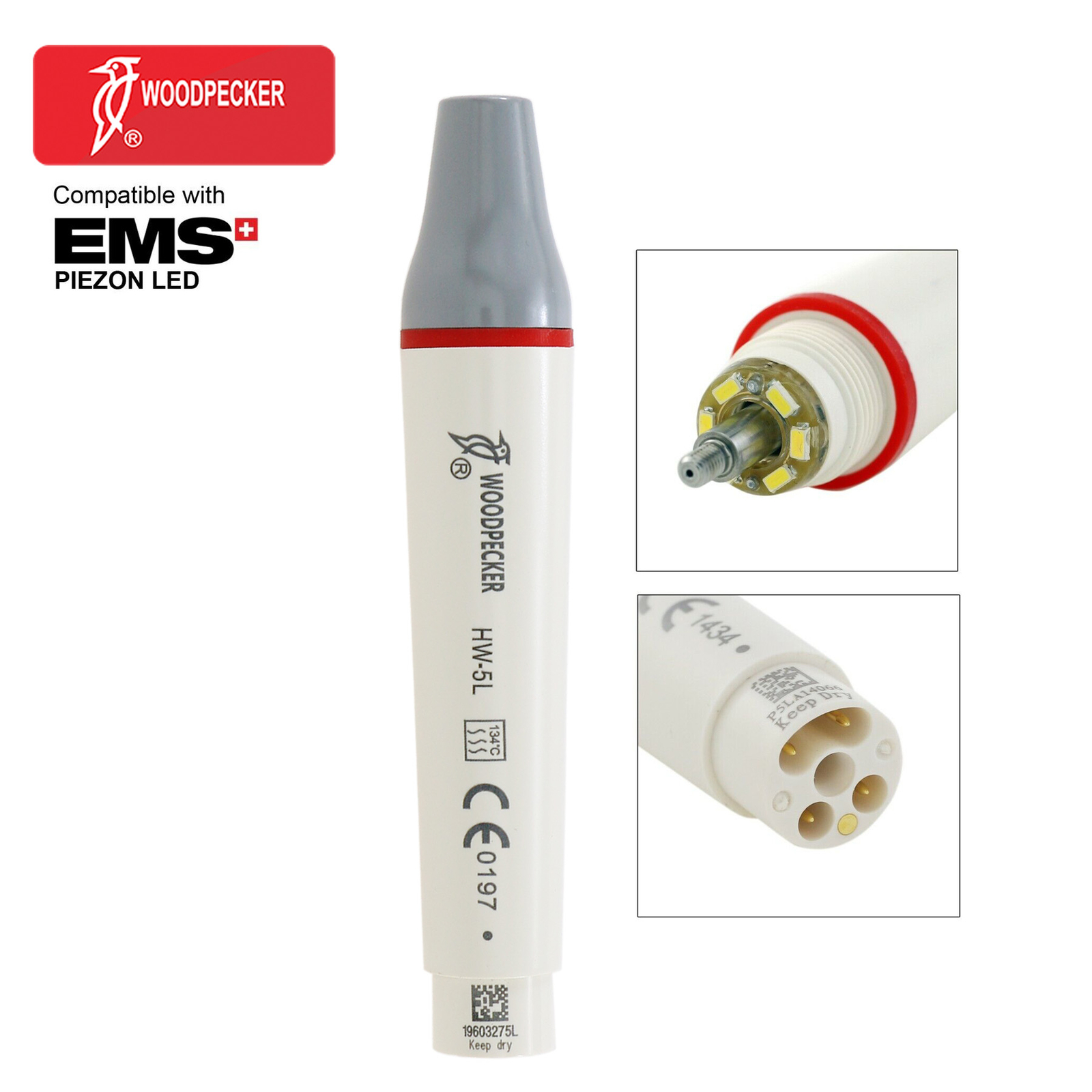 US Woodpecker Dental Built in Ultrasonic Piezo Scaler UDS-N3 LED Handpiecce EMS