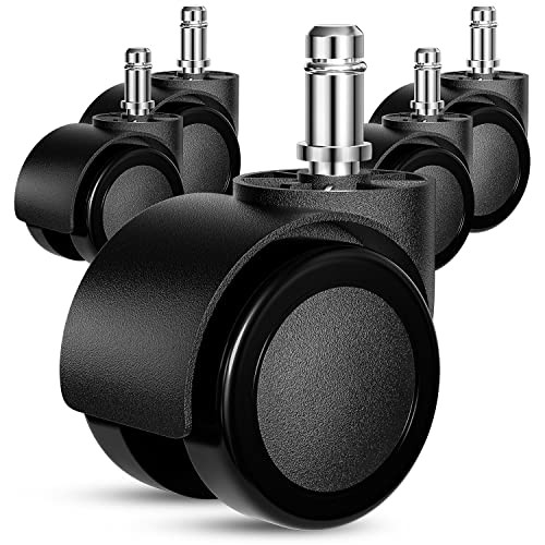 Office Chair Wheels Replacement, 5 Pcs 2 Inch Office Chair Casters Heavy Duty, C