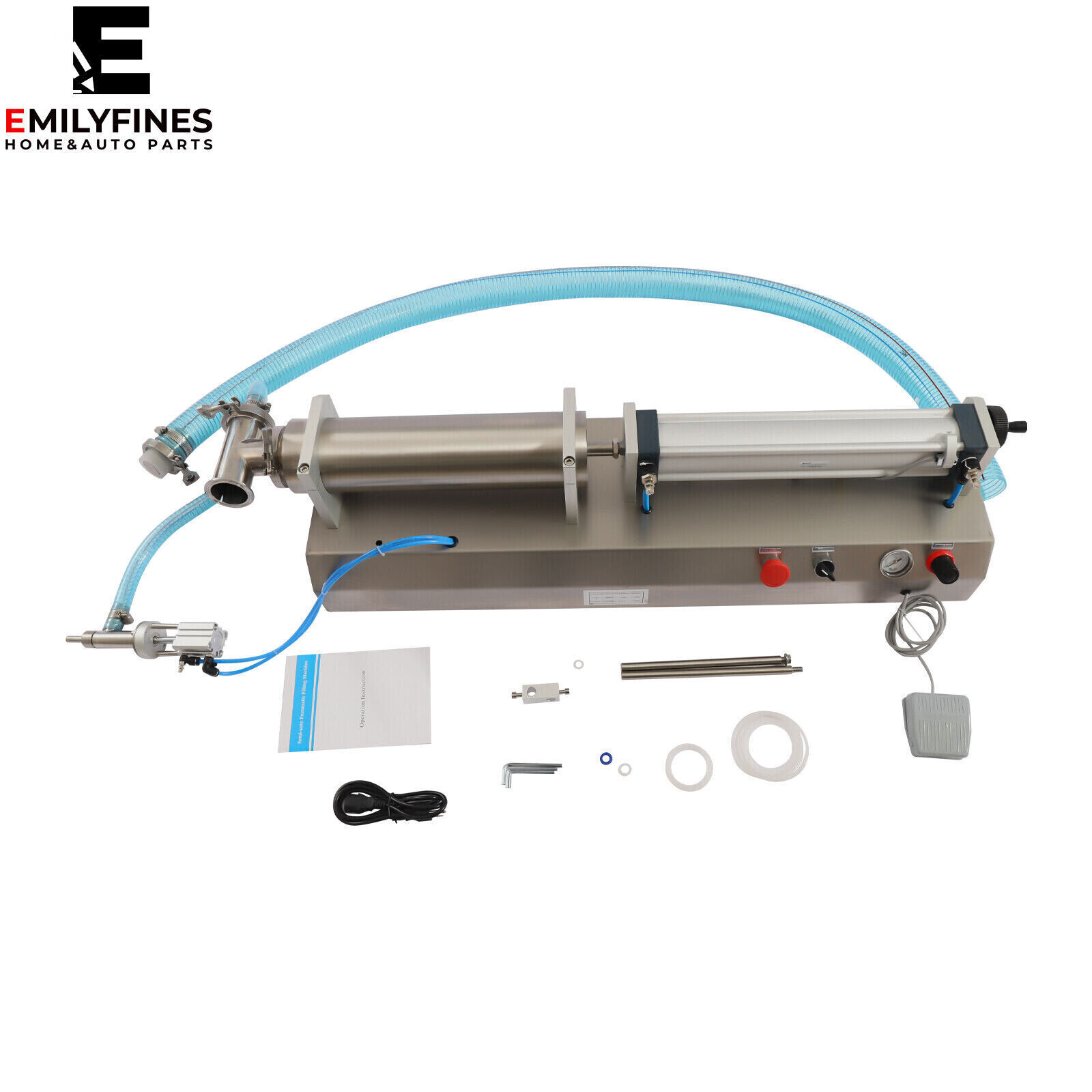 Liquid Filling Machine Pneumatic Piston Filler Single Head Filler 300-2500ml NEW