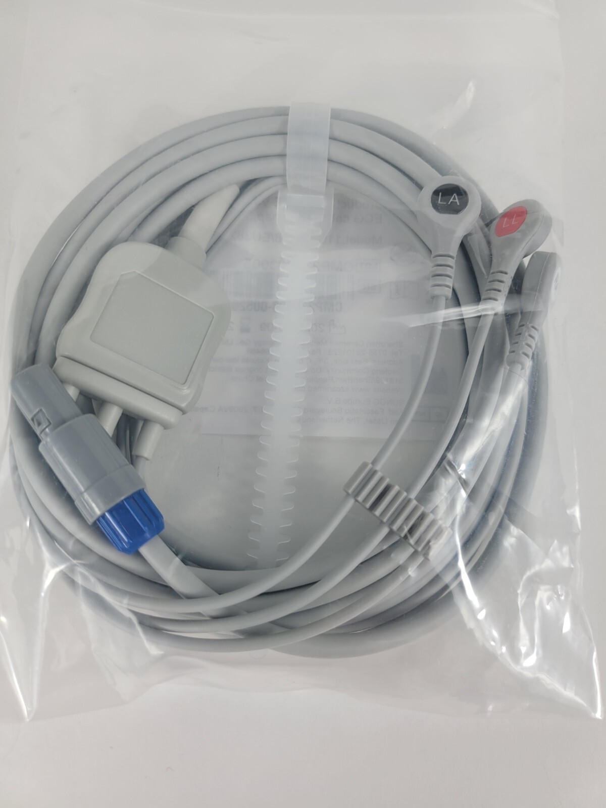 GE Vivid i, E, Q, IQ Compatible 3 Lead ECG Cable