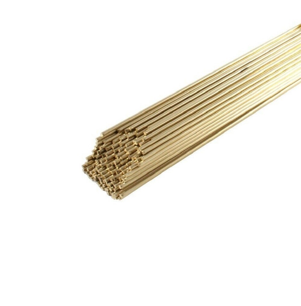 2 lbs Low Fuming Bronze Brazing Rod Bare RBCuZn-C 1/16” X 36″ Bare Brazing Rod